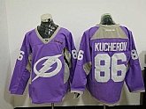 Tampa Bay Lightning #86 Nikita Kucherov Purple Hockey Fights Cancer Night Reebok Stitched Jersey,baseball caps,new era cap wholesale,wholesale hats